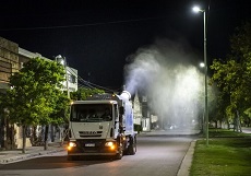 Fumigación en la ciudad.