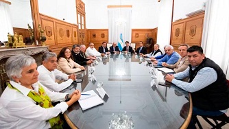 El Gobierno recibió en la Casa Rosada a los principales dirigentes de la CGT,